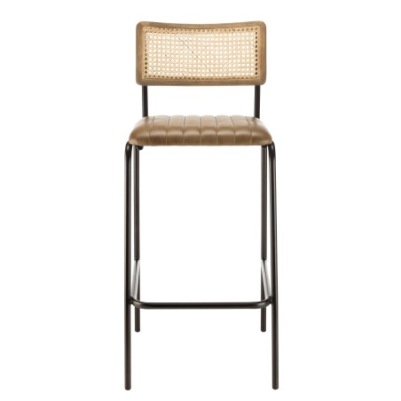 Lot de 2 tabourets de bar MARCEL en cuir