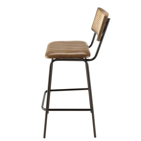 Lot de 2 tabourets de bar MARCEL en cuir