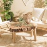 Table basse WILL en branches de teck - Ambiance naturelle et chaleureuse
