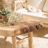 Table basse WILL en branches de teck - Ambiance naturelle et chaleureuse