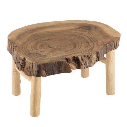Table basse WILL en branches de teck - Ambiance naturelle et chaleureuse