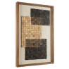SANDY Wall Decoration No. 1 42x62cm Beige/Black Mosaic Recycled Pine