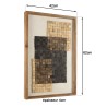 Décoration murale SANDY - Mosaïque beige/noire 42x62cm