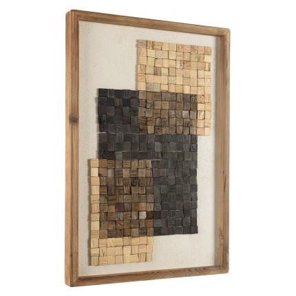 SANDY Wall Decoration no. 2 42x62cm Beige/Black Mosaic