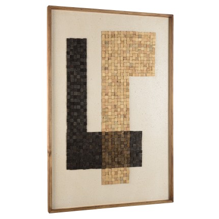 SANDY Wall Decoration 82x122cm Beige/Black Mosaic