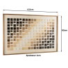 SANDY - Wall Decoration 82x122cm Mosaic Gradient in Recycled Pine