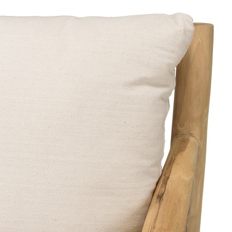 Fauteuil BORNEO en teck naturel - Confort et élégance