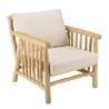 WILL - BORNEO Armchair | Natural Teak Branches with White Cushions