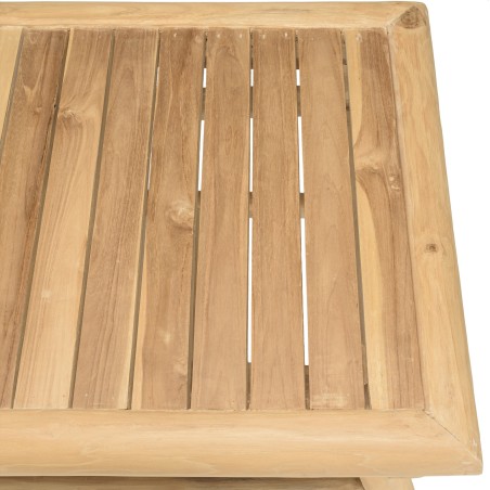 WILL Rectangular BORNEO Teak Coffee Table with Double Shelf