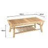 Table basse rectangulaire BORNEO en teck