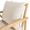 WILL - MADURA Armchair | Natural Teak Branches with White Cushions