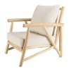 WILL - MADURA Armchair | Natural Teak Branches with White Cushions