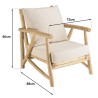 WILL - MADURA Armchair | Natural Teak Branches with White Cushions