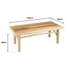 Table basse rectangulaire en teck naturel WILL - MADURA