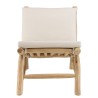 WILL Lounge Chair - Natural Teak Branches with White Cushion
