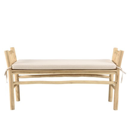 Banc WILL en branches de teck naturel
