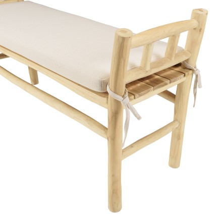 Banc WILL en branches de teck naturel