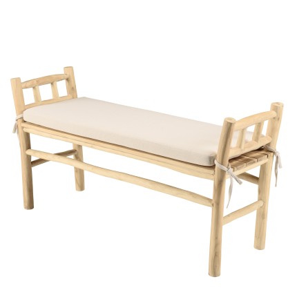 Banc WILL en branches de teck naturel
