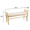 Banc WILL en branches de teck naturel