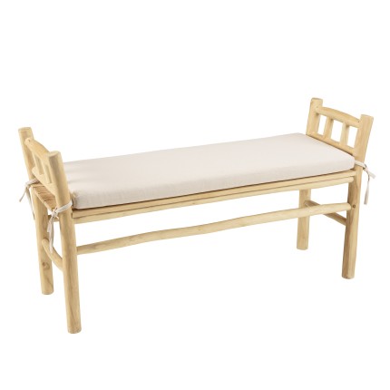 Banc WILL en branches de teck naturel