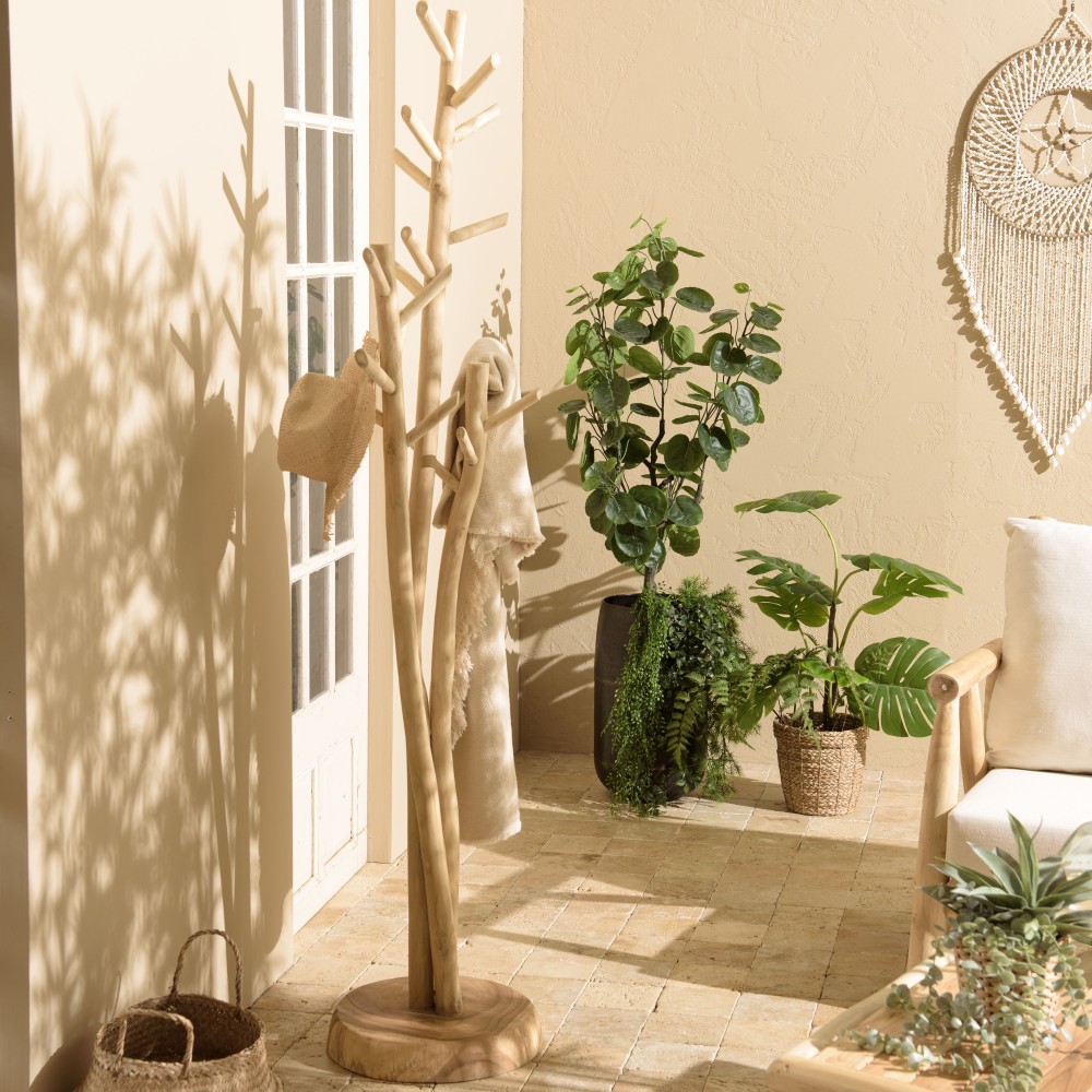 WILL - 3-branch Coat Rack in Natural Teak WILL - 3-branch Coat Rack in Natural Teak