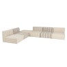 Canapé modulable GLORIA en coton gris et beige
