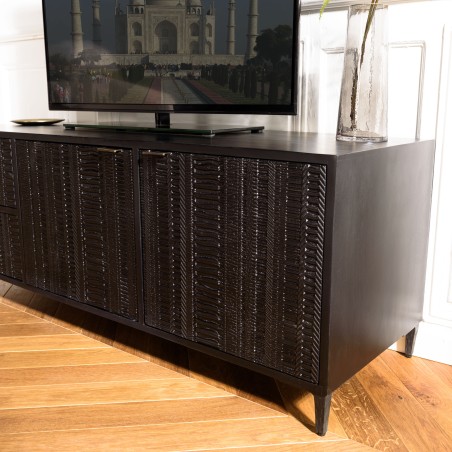 Buffet GLORIA en manguier noir 4 portes