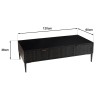 Table basse GLORIA en manguier noir