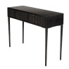Console GLORIA en manguier noir - 2 tiroirs sculptés