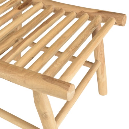 Tabouret en branches de teck naturel WILL