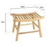 Tabouret en branches de teck naturel WILL