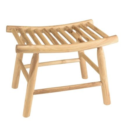 Tabouret en branches de teck naturel WILL