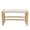 WILL Teak Branch Bench with White Macramé Seat