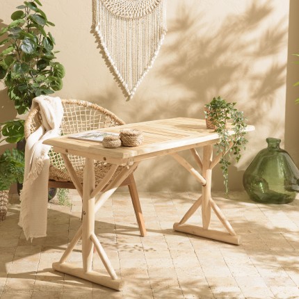 Bureau WILL en branches de teck naturel 120x60cm