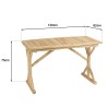 Bureau WILL en branches de teck naturel 120x60cm