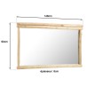 Miroir rectangulaire en branches de teck naturel