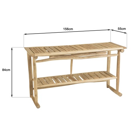 Console WILL en branches de teck naturel
