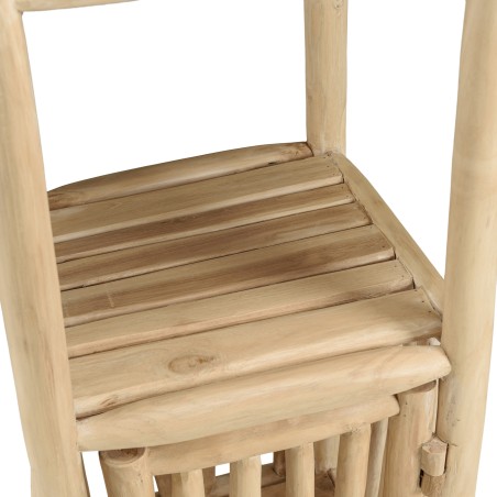 WILL - 2-tier Shelf with 1 Door in Natural Teak Branches