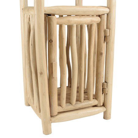 WILL - 2-tier Shelf with 1 Door in Natural Teak Branches