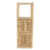 WILL 1-Tier Shelf with 2 Doors - Natural Teak Branches