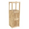 WILL 1-Tier Shelf with 2 Doors - Natural Teak Branches