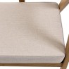 Canapé FLORES 2 p. en teck - Dossier cannage naturel - Coussin gris