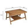Table basse rectangulaire double plateau en teck WILL FLORES