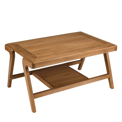 Table basse rectangulaire double plateau en teck WILL FLORES