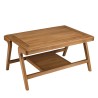 Table basse rectangulaire double plateau en teck WILL FLORES