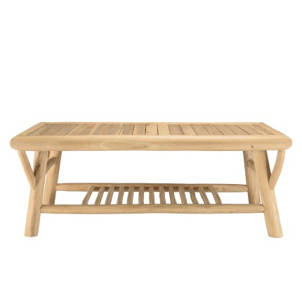 Ensemble BORNEO WILL : canapé 2 p. 2 fauteuils 1 table basse en teck