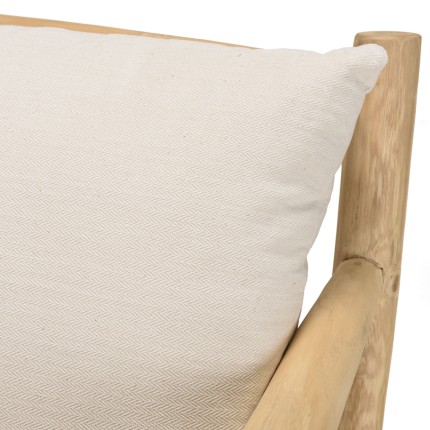 Ensemble BORNEO WILL : canapé 2 p. 2 fauteuils 1 table basse en teck
