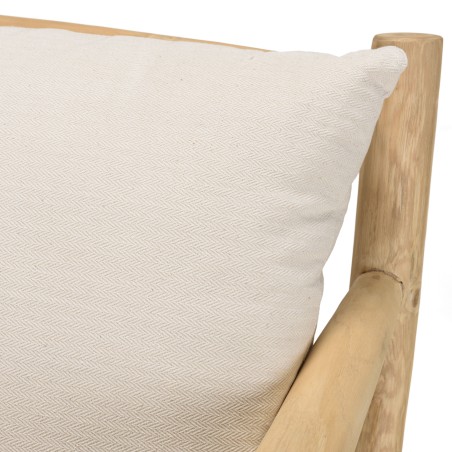 Ensemble BORNEO WILL : canapé 2 p. 2 fauteuils 1 table basse en teck