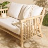 Ensemble BORNEO WILL : canapé 2 p. 2 fauteuils 1 table basse en teck