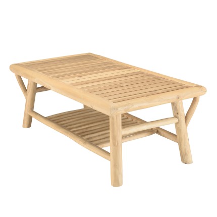 Ensemble BORNEO WILL : canapé 2 p. 2 fauteuils 1 table basse en teck